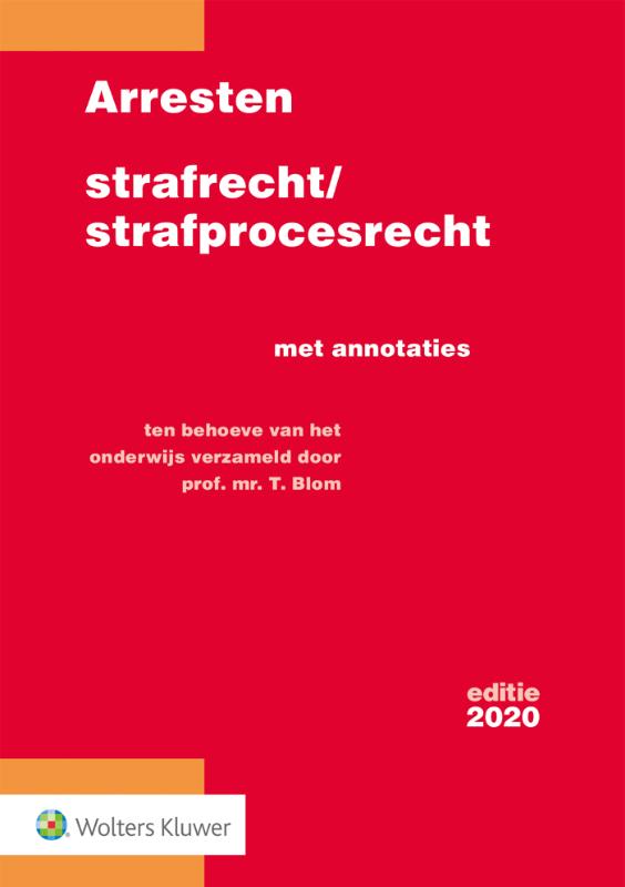 Omslag van Arresten strafrecht/strafprocesrecht 2020