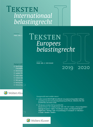 Omslag van Teksten Internationaal & Europees belastingrecht 2019/2020
