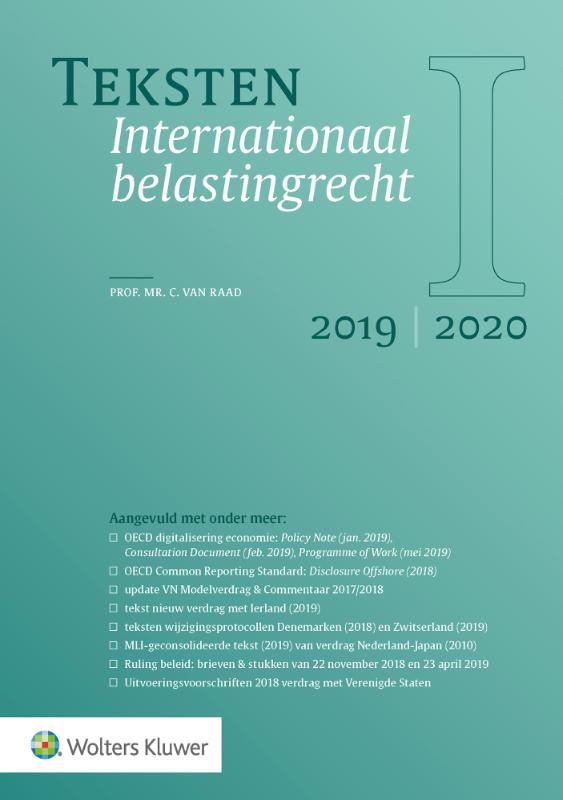 Omslag van Teksten Internationaal belastingrecht 2019/2020