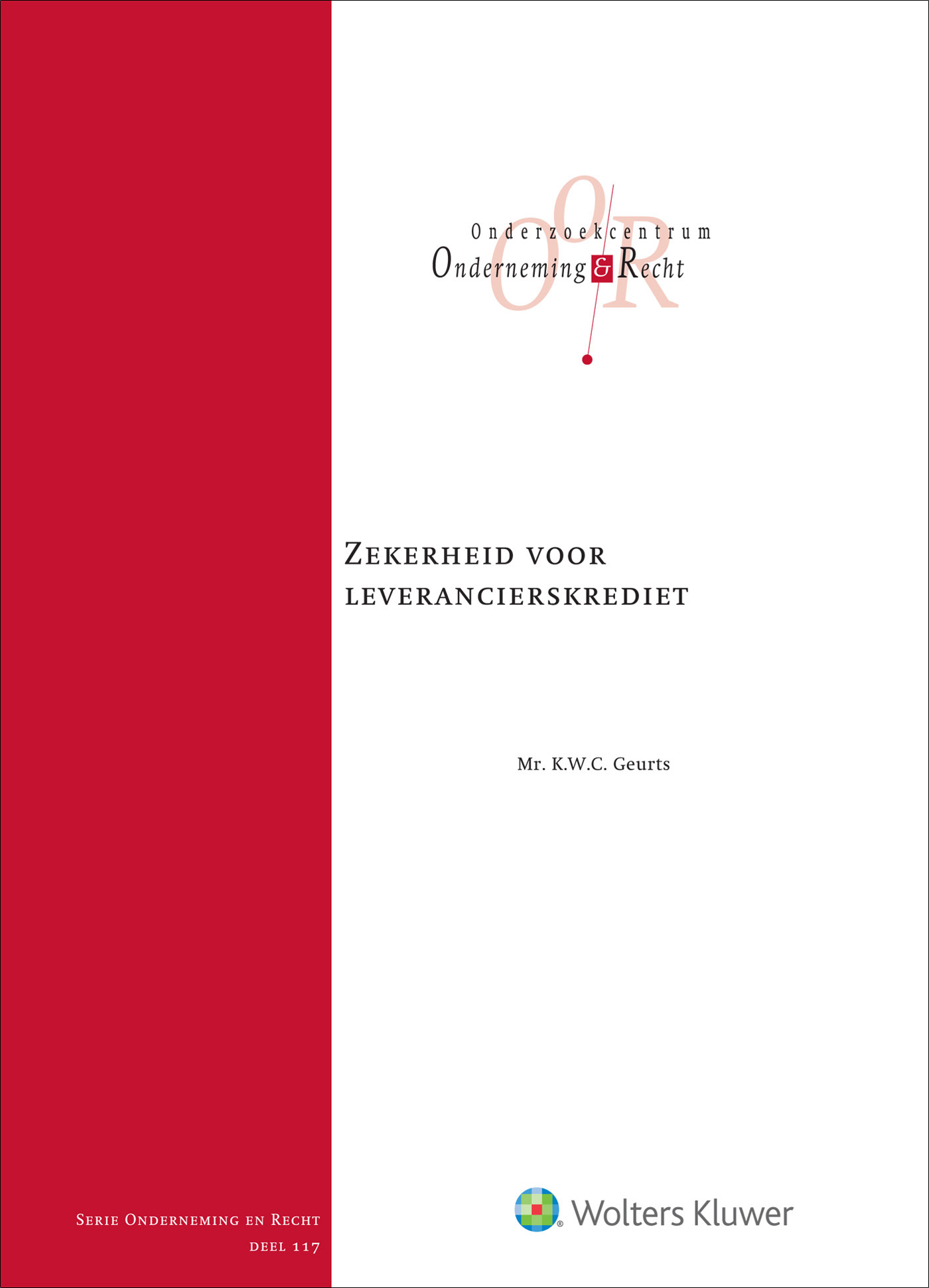 Omslag van Zekerheid voor leverancierskrediet
