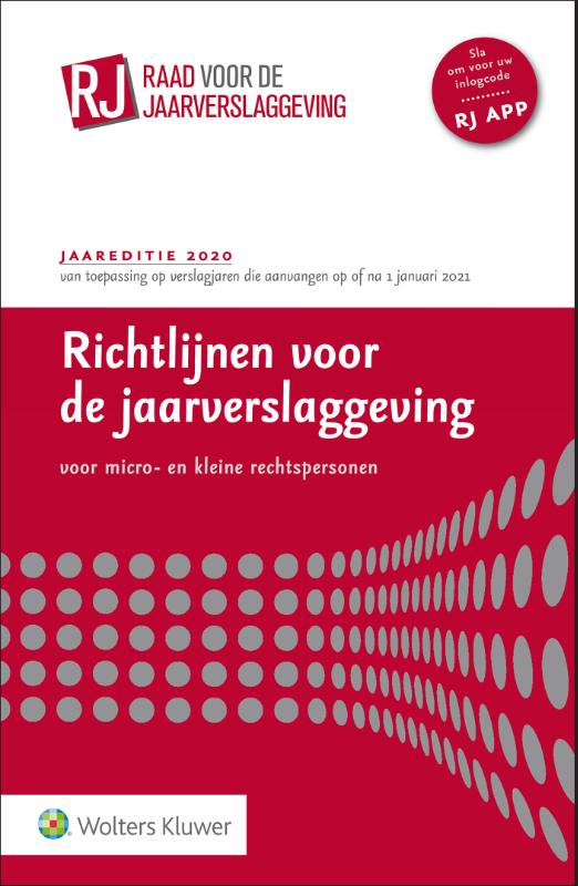 Omslag van Richtlijnen voor de jaarverslaggeving voor micro- en kleine rechtspersonen 2020