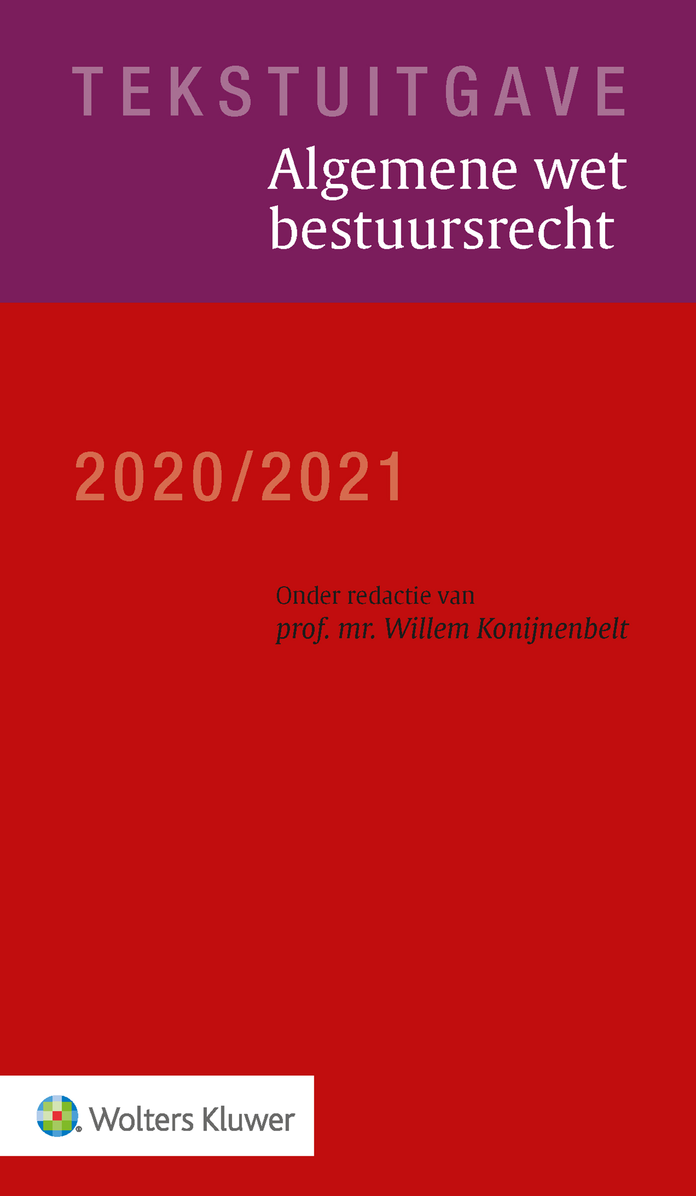 Omslag van Tekstuitgave Algemene wet bestuursrecht 2020/2021