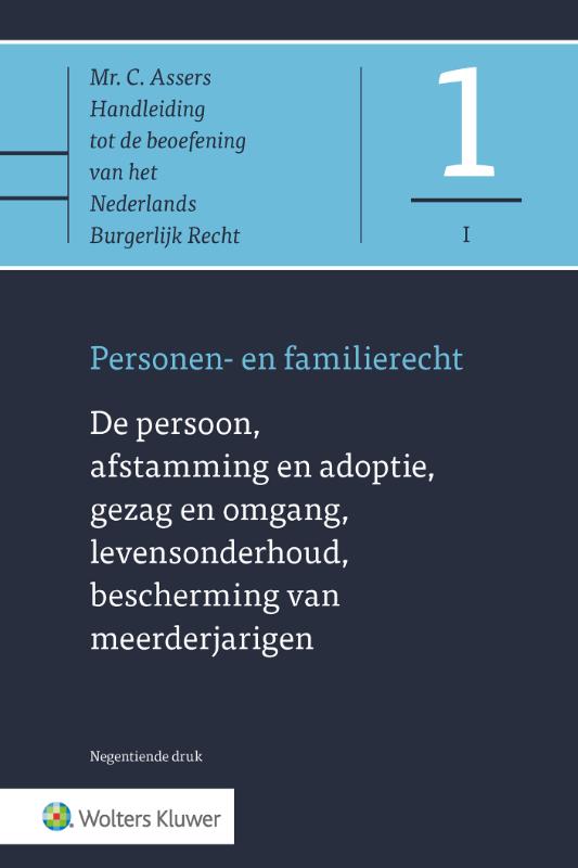 Omslag van De persoon, afstamming en adoptie, gezag en omgang, levensonderhoud