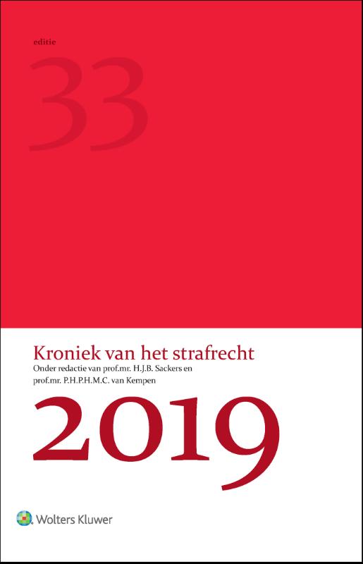 Omslag van Kroniek van het strafrecht 2019