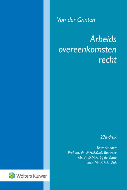 Omslag van Arbeidsovereenkomstenrecht