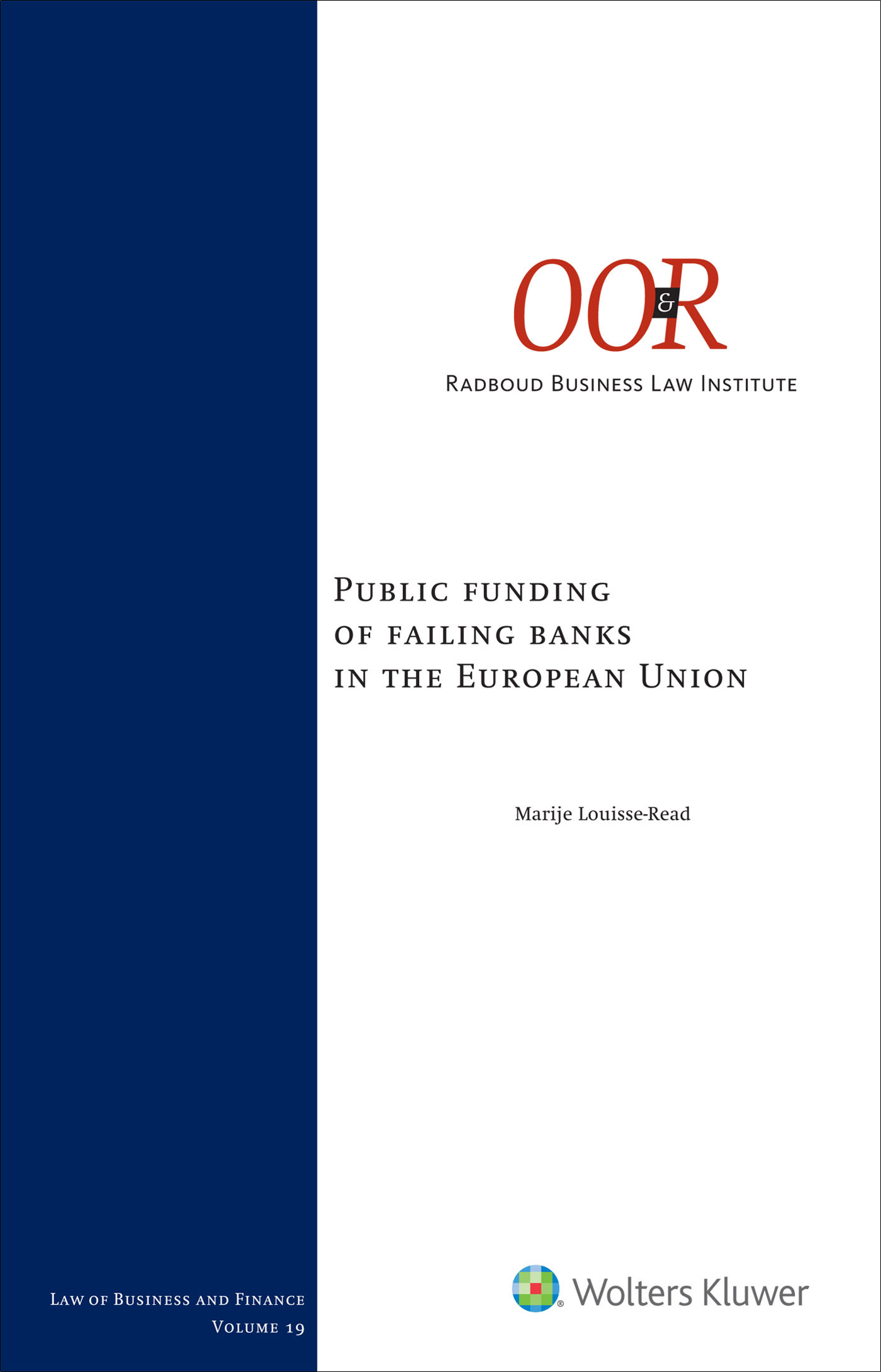 Omslag van Public funding of failing banks in the European Union