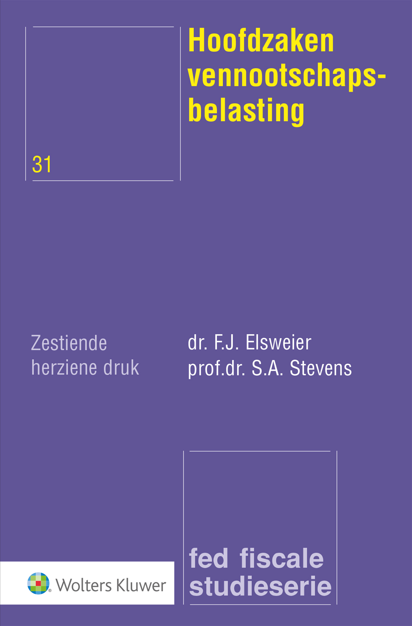 Omslag van Hoofdzaken vennootschapsbelasting