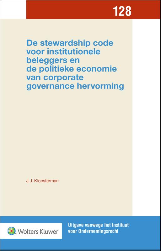 Omslag van De stewardship code voor institutionele beleggers