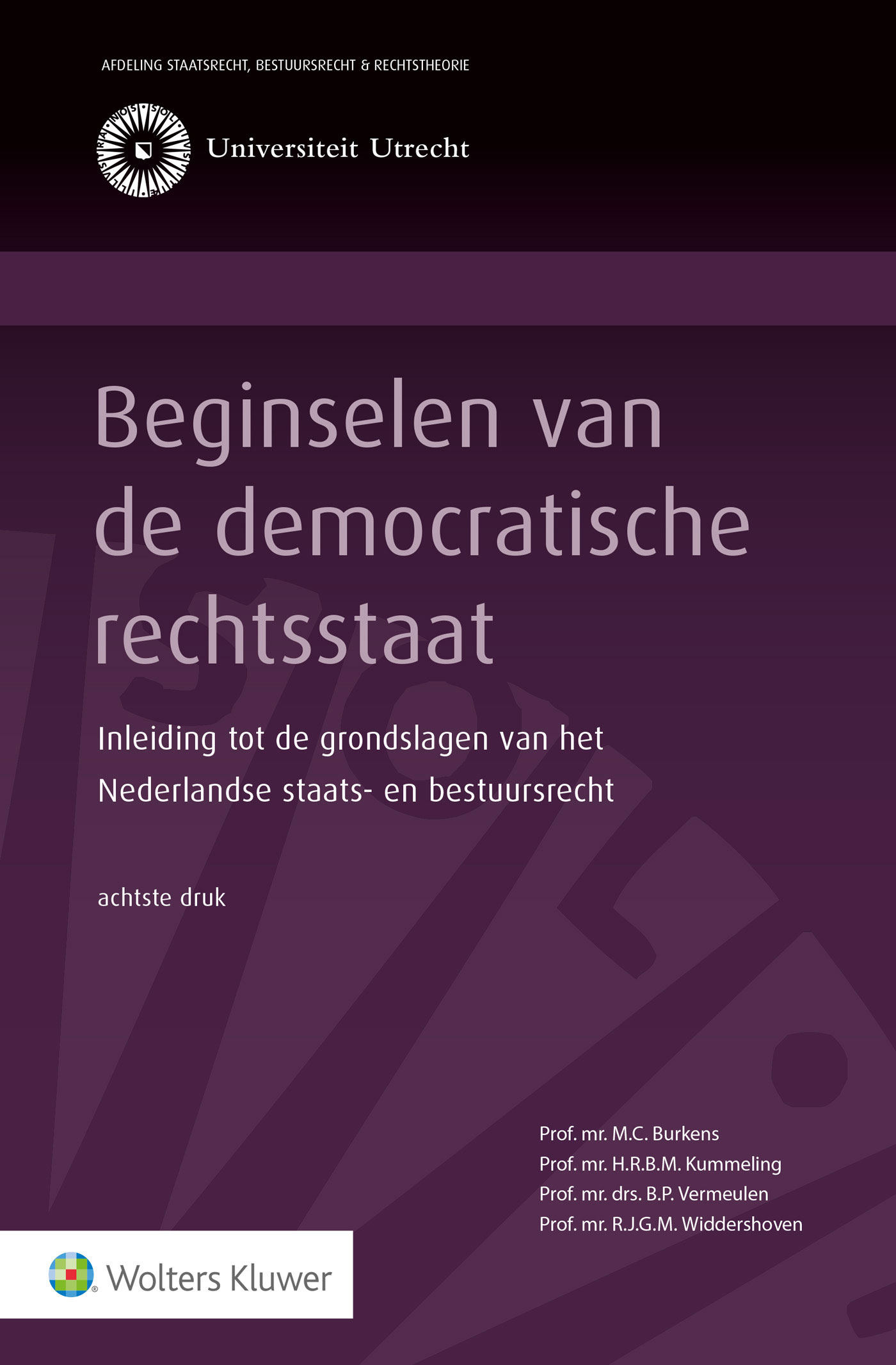 Omslag van Beginselen van de democratische rechtsstaat