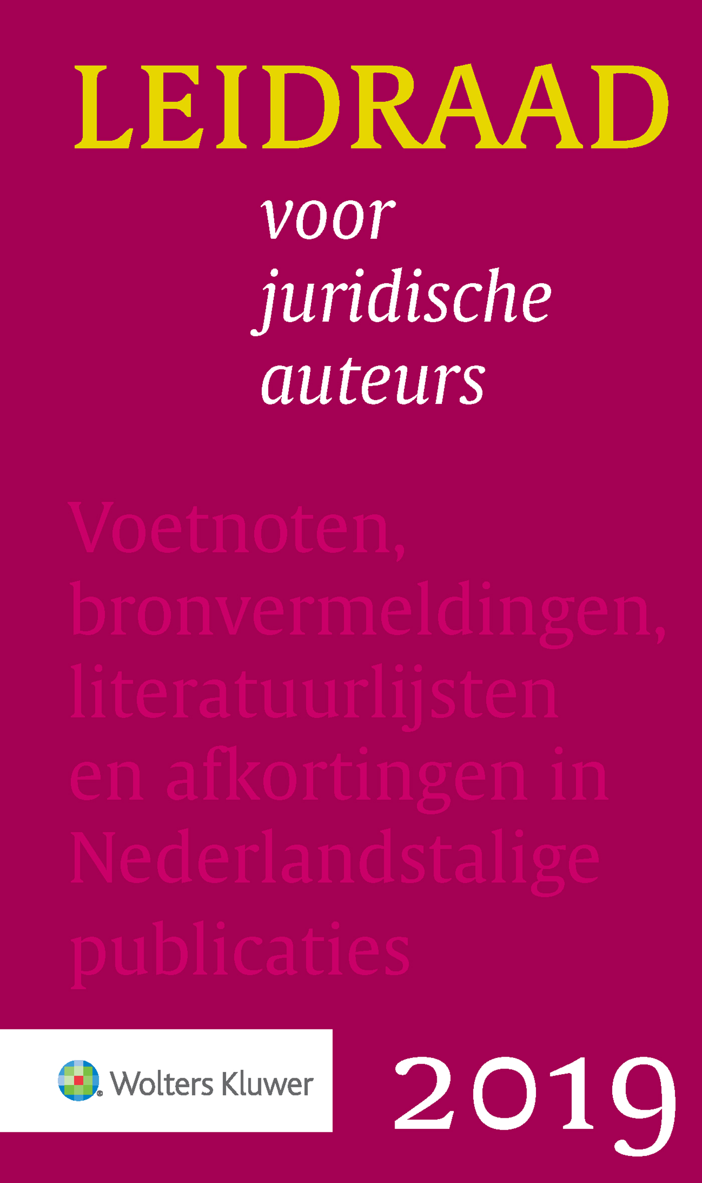 Omslag van Leidraad voor juridische auteurs