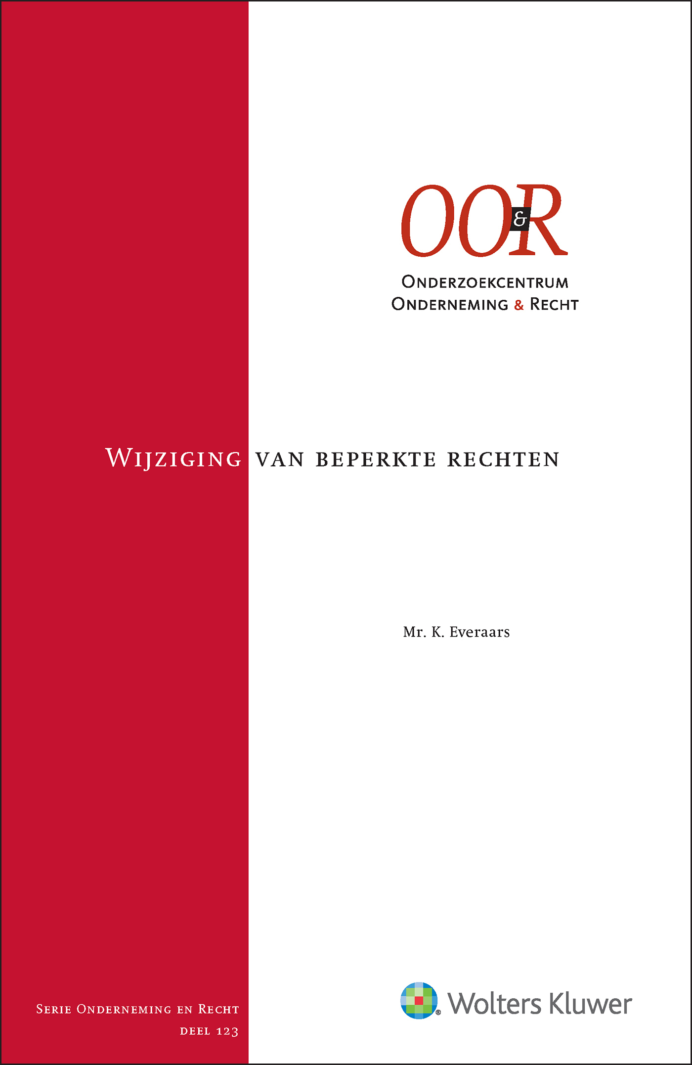 Omslag van Wijziging van beperkte rechten