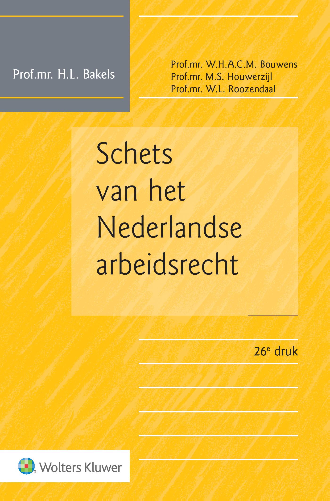 Omslag van Schets van het Nederlandse arbeidsrecht