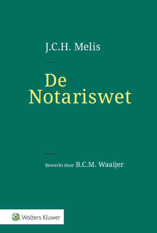 Omslag van De Notariswet
