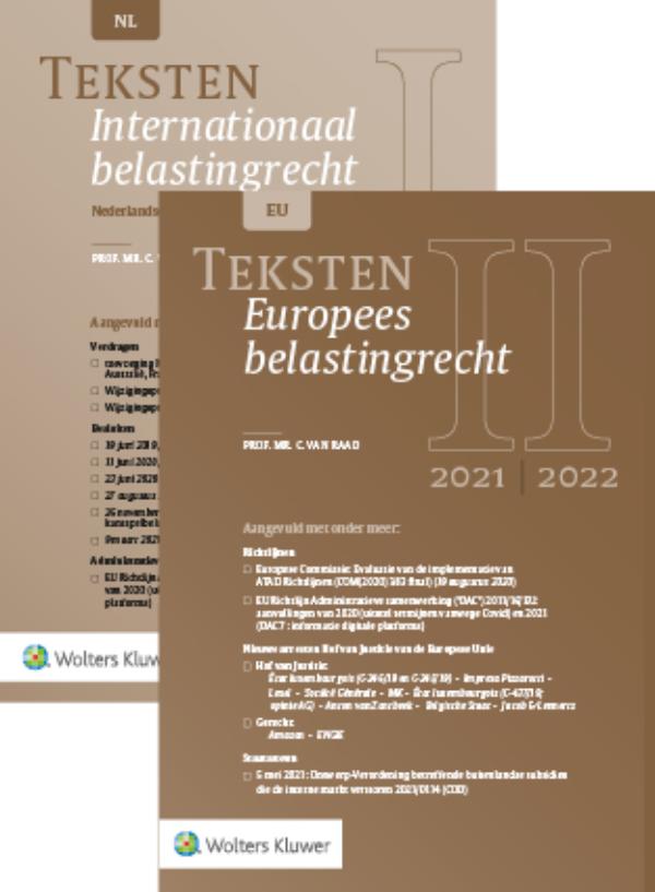 Omslag van Teksten Internationaal belastingrecht 2021/2022