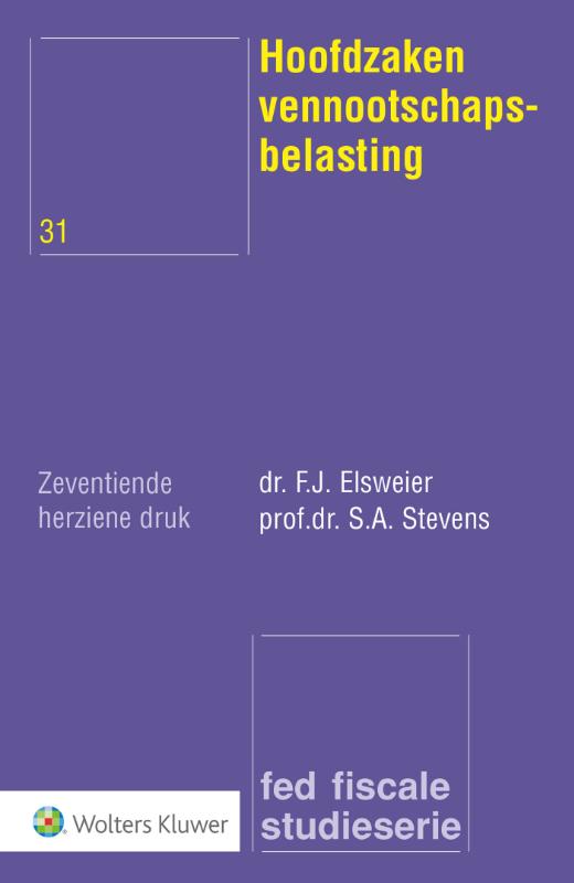 Omslag van Hoofdzaken vennootschapsbelasting