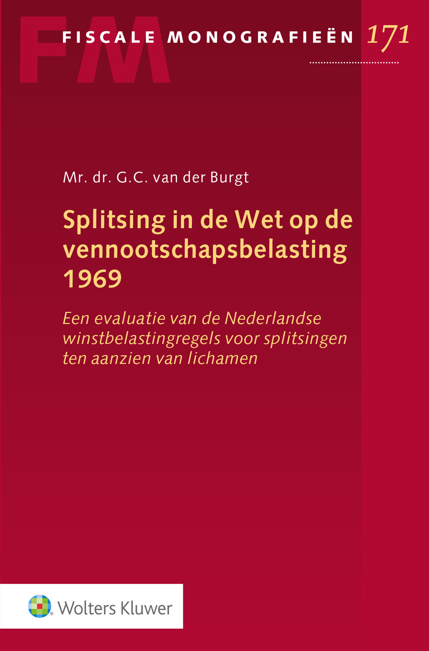 Omslag van Splitsing in de Wet op de vennootschapsbelasting 1969