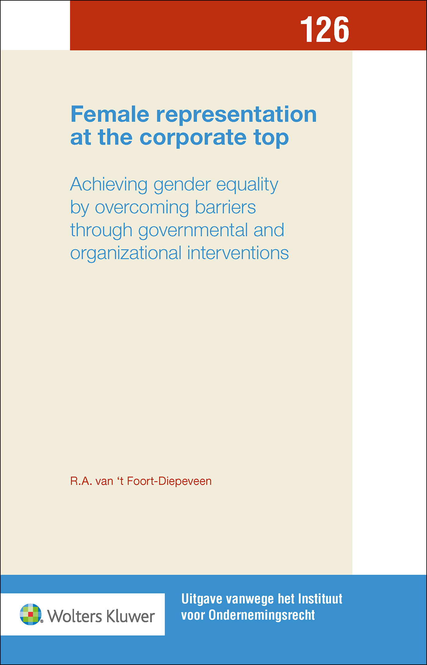 Omslag van Female representation at the corporate top