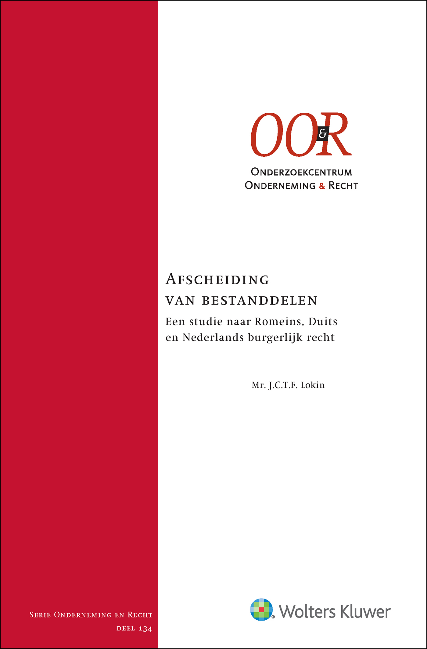 Omslag van Afscheiding van bestanddelen