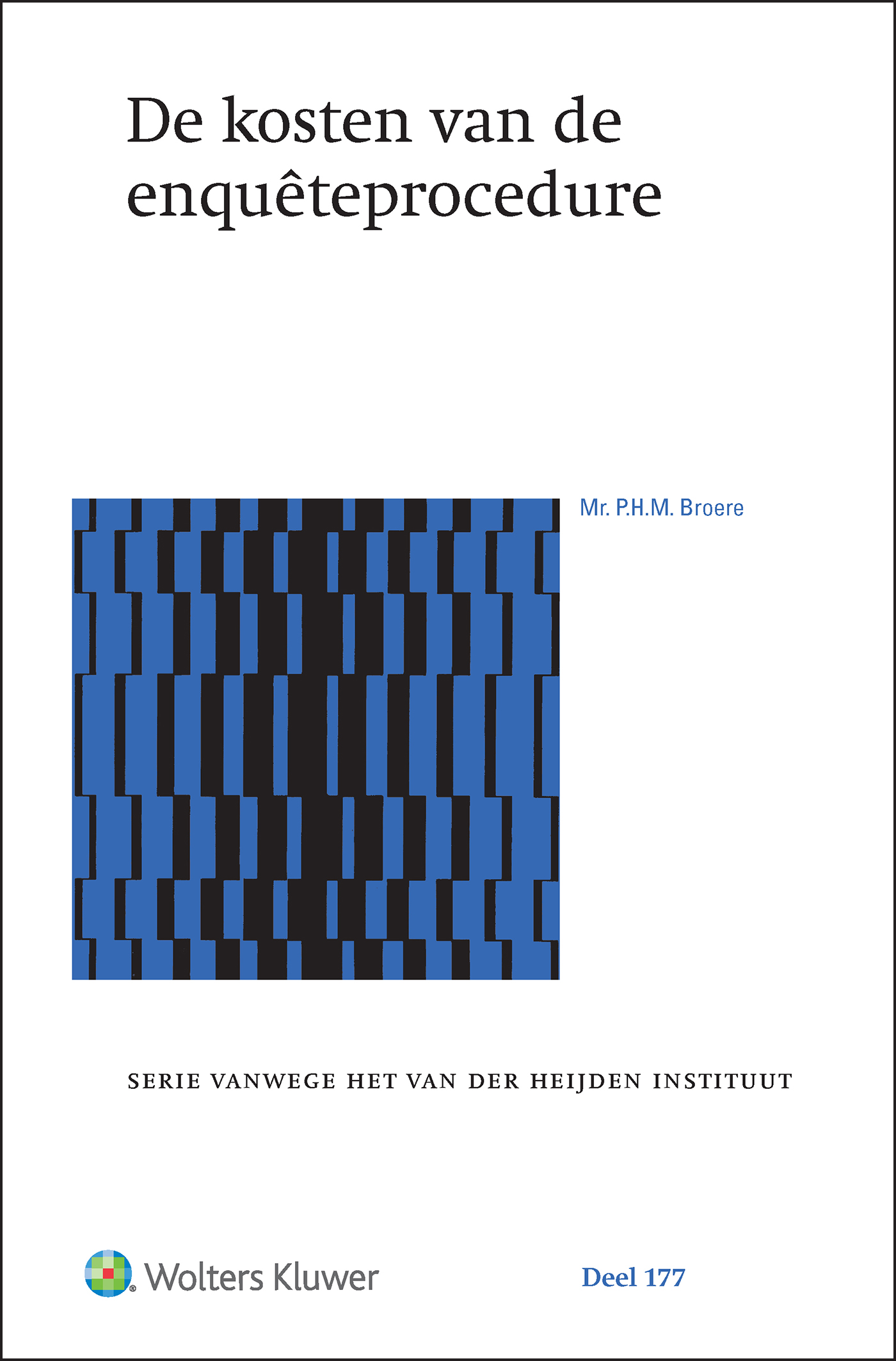 Omslag van De kosten van de enquêteprocedure