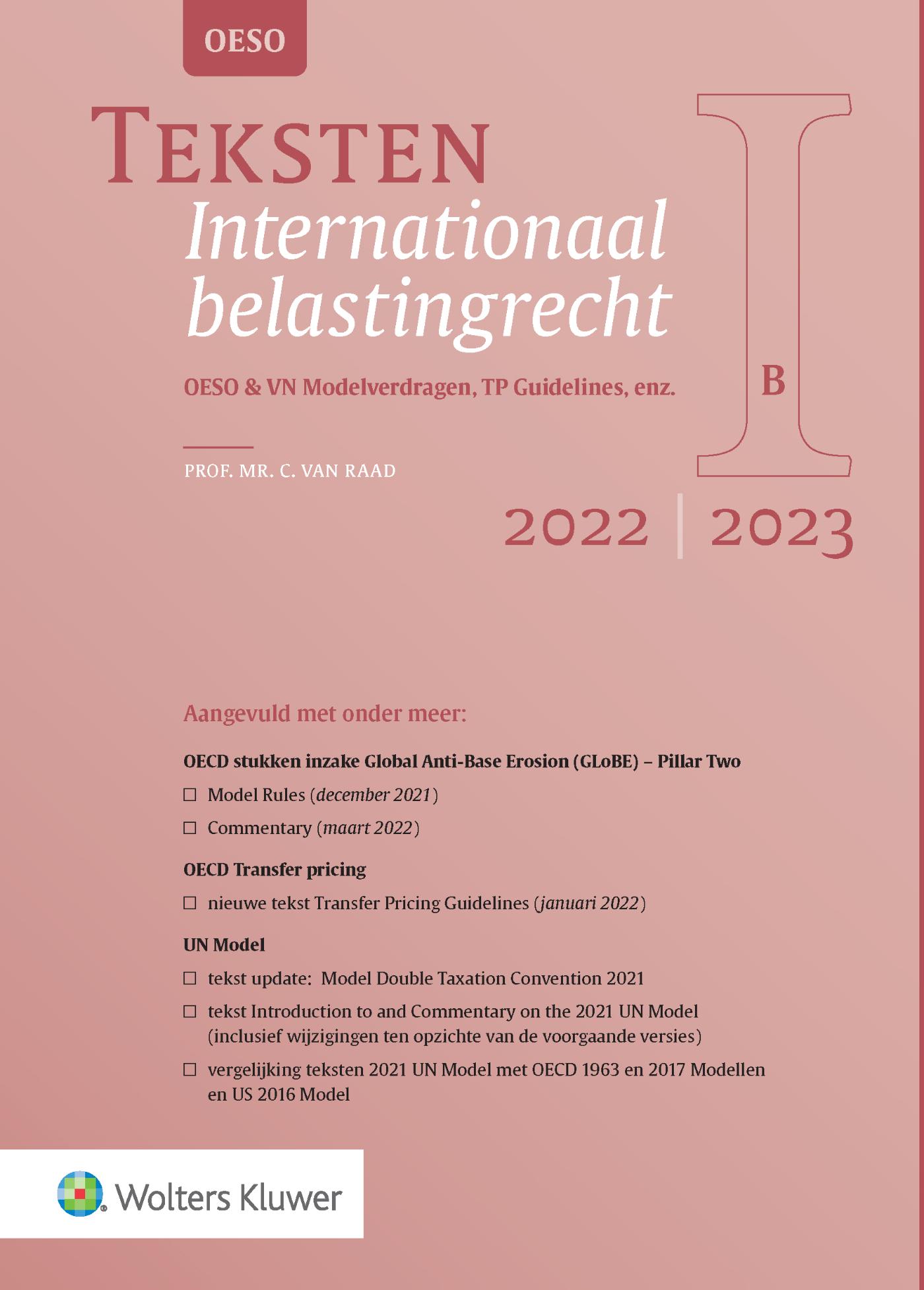 Omslag van Teksten Internationaal belastingrecht 2022/2023