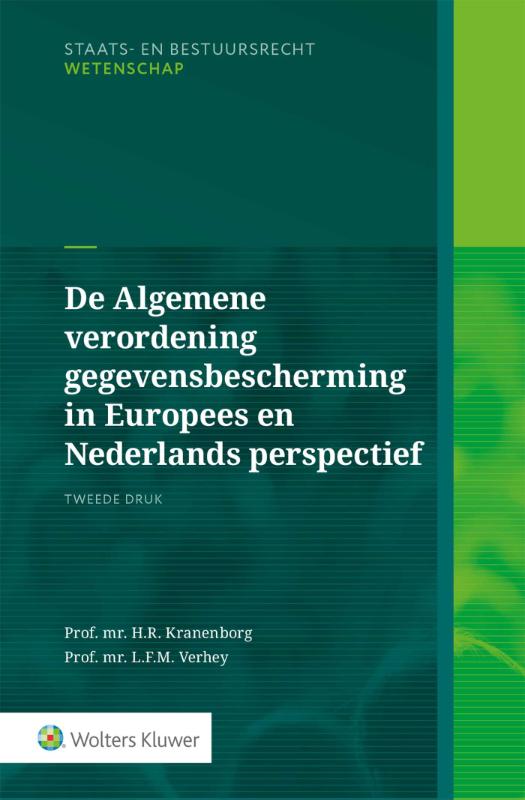 Omslag van De Algemene verordening gegevensbescherming in Europees & Nederlands perspectief