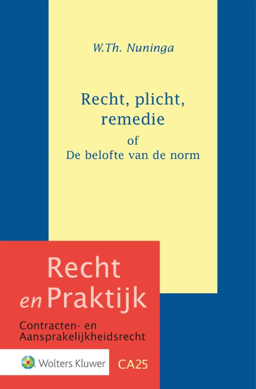 Omslag van Recht, plicht, remedie
