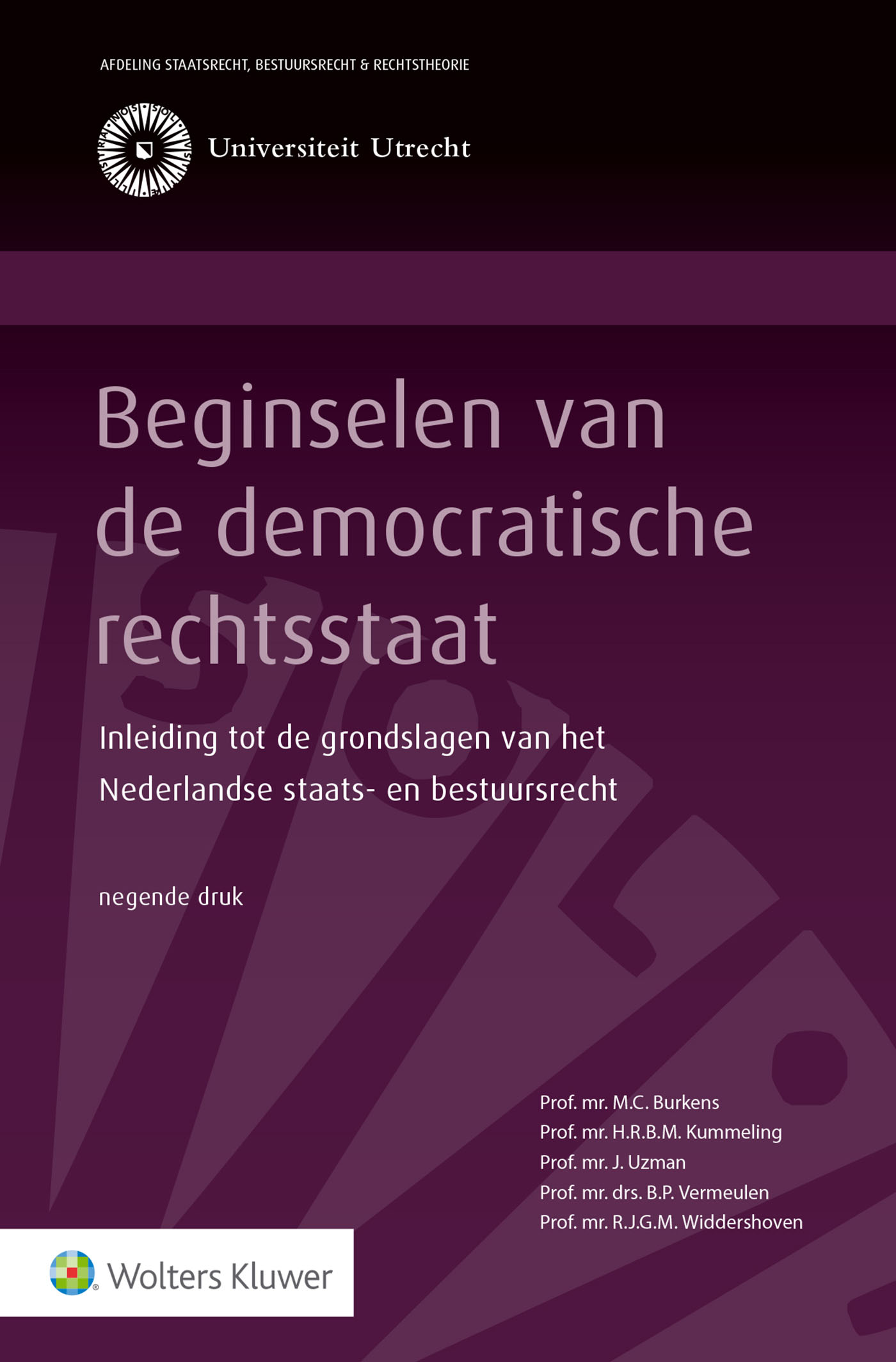 Omslag van Beginselen van de democratische rechtsstaat