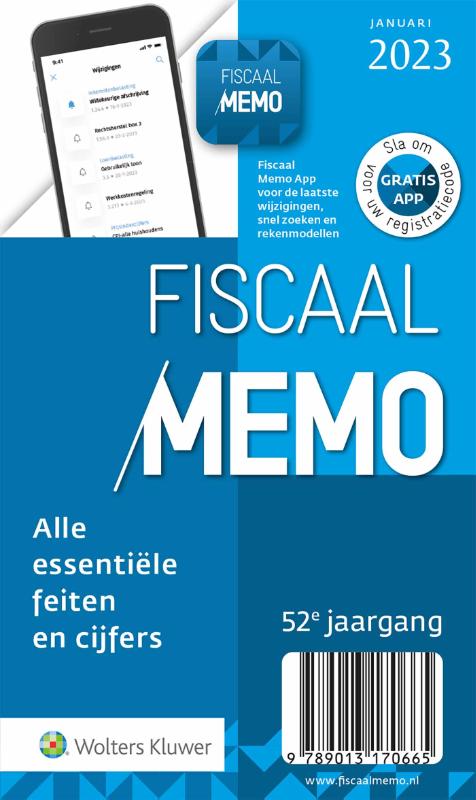 Omslag van Fiscaal Memo januari 2023
