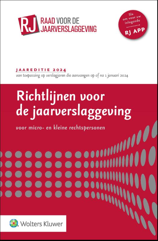 Omslag van Richtlijnen voor de jaarverslaggeving voor micro- en kleine rechtspersonen 2024