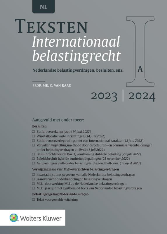 Omslag van Teksten Internationaal belastingrecht 2023/2024