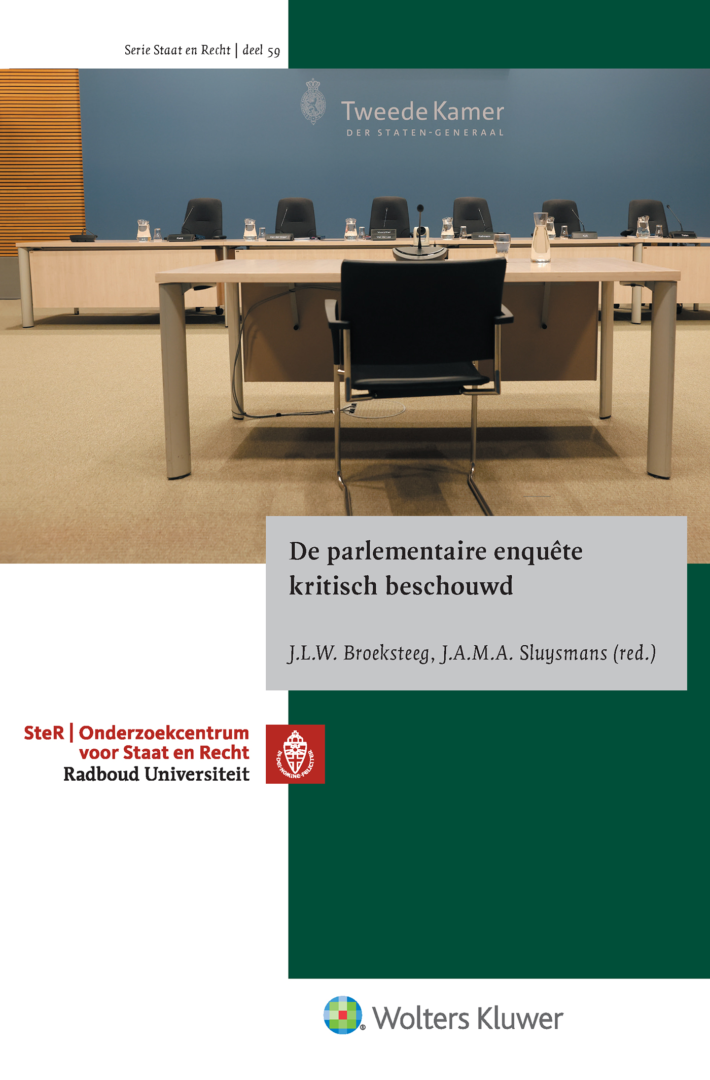 Omslag van De parlementaire enquête kritisch beschouwd