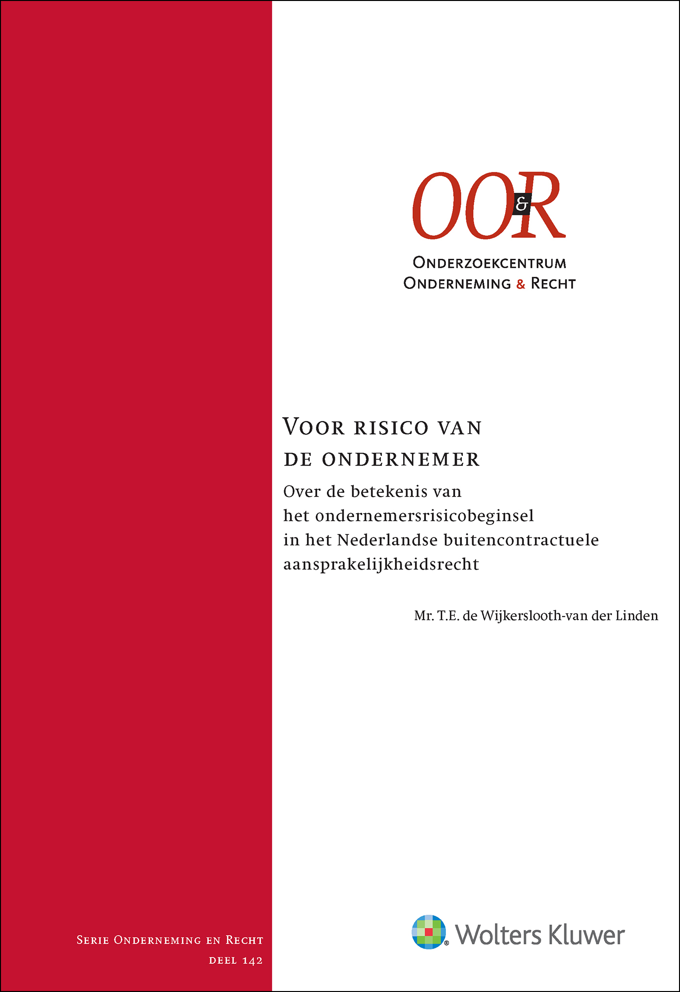 Omslag van Voor risico van de ondernemer