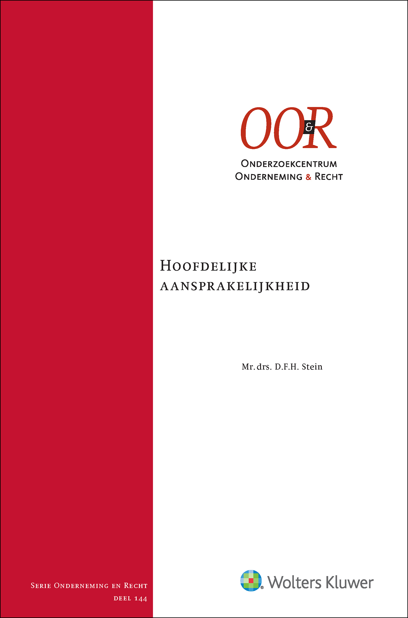 Omslag van Hoofdelijke aansprakelijkheid
