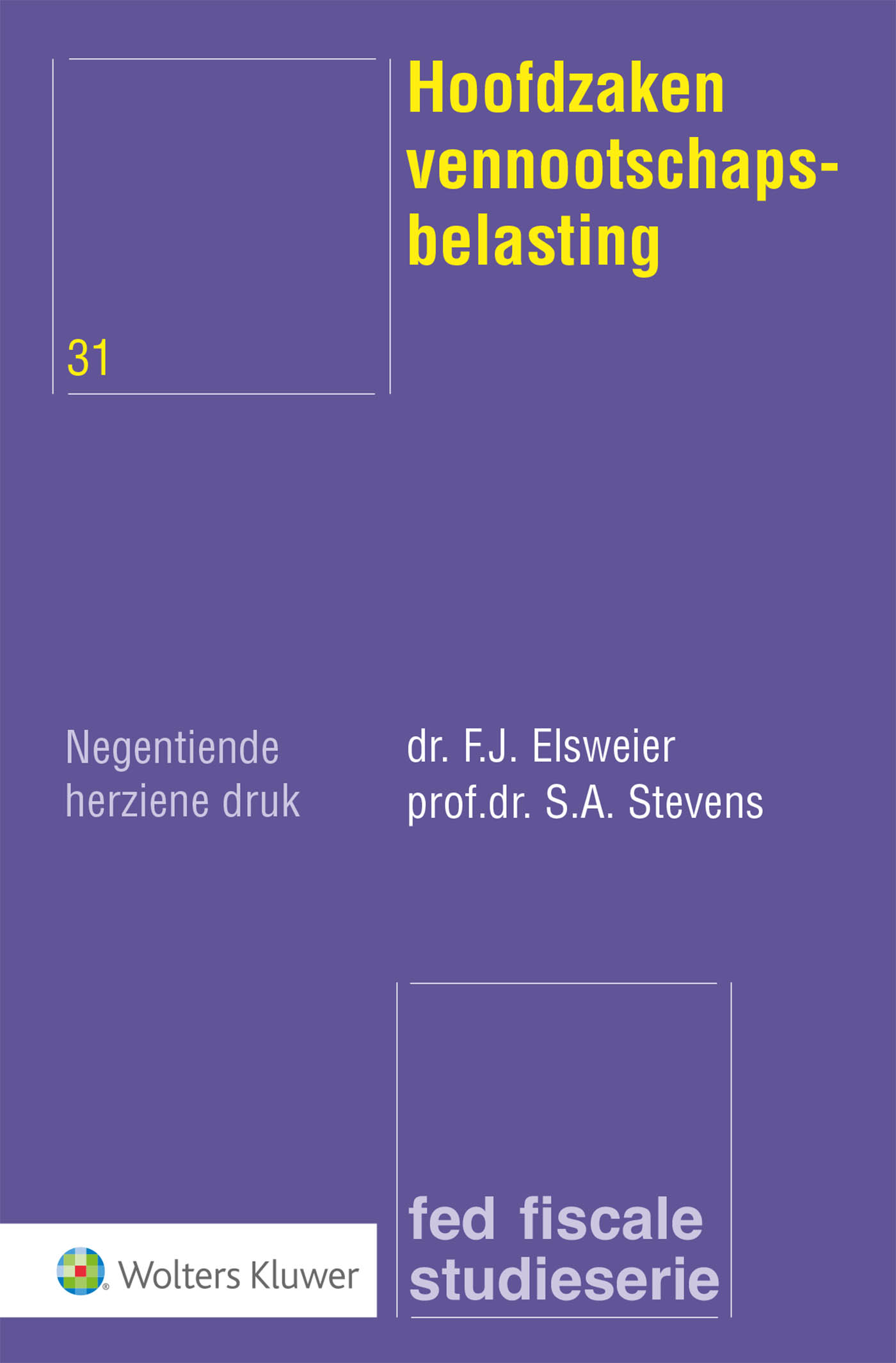 Omslag van Hoofdzaken vennootschapsbelasting