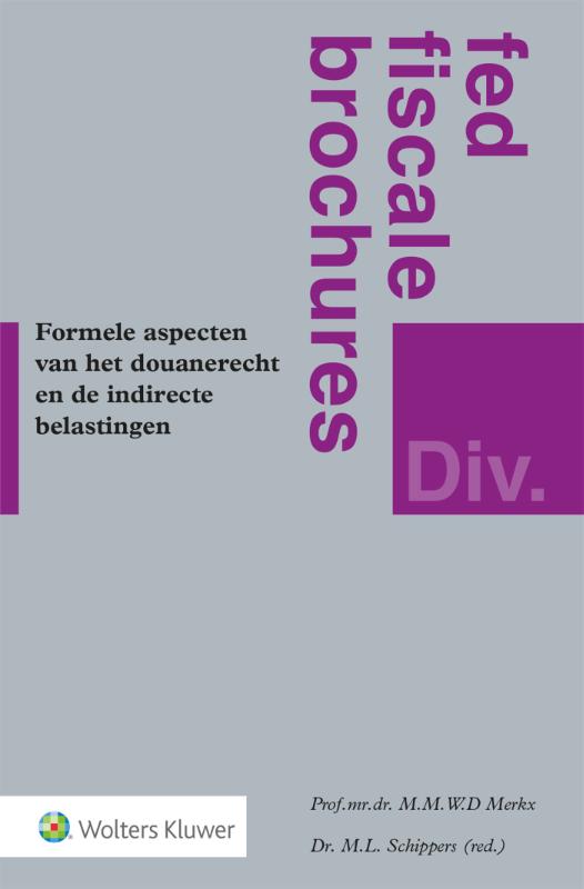 Omslag van Formele aspecten van het douanerecht en de indirecte belastingen