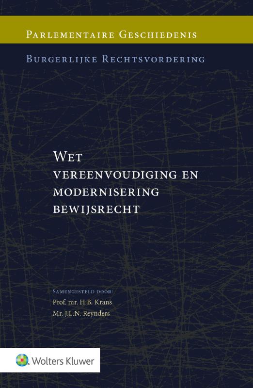 Omslag van Wet vereenvoudiging en modernisering bewijsrecht