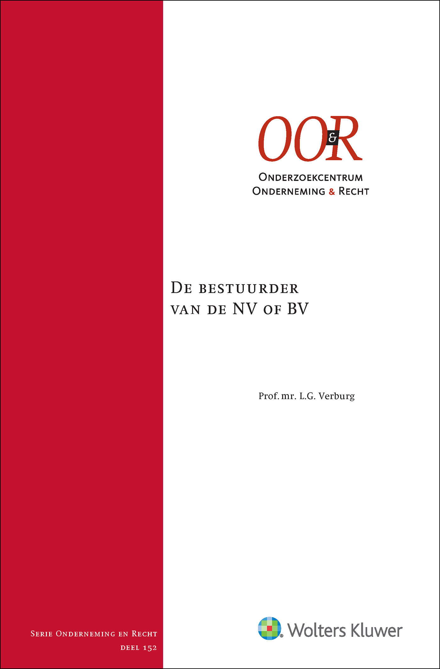 Omslag van De bestuurder van de NV of BV