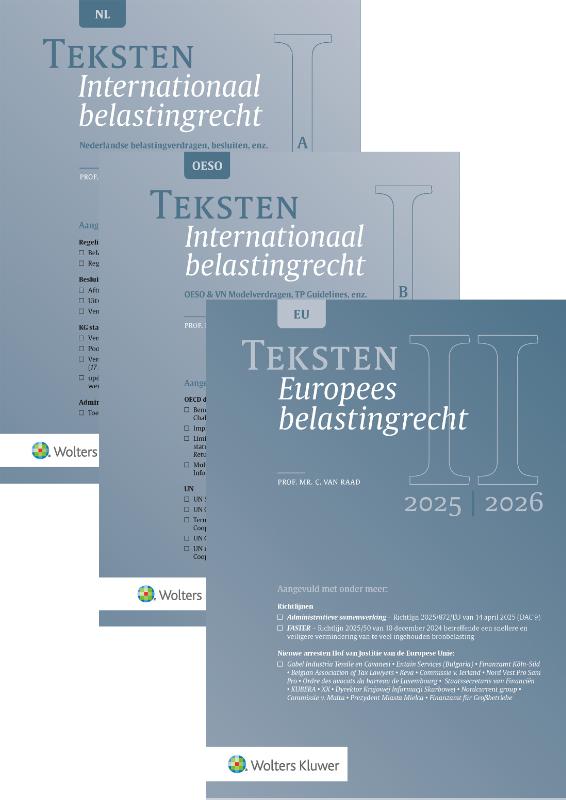 Omslag van Teksten Internationaal & Europees belastingrecht 2025/2026