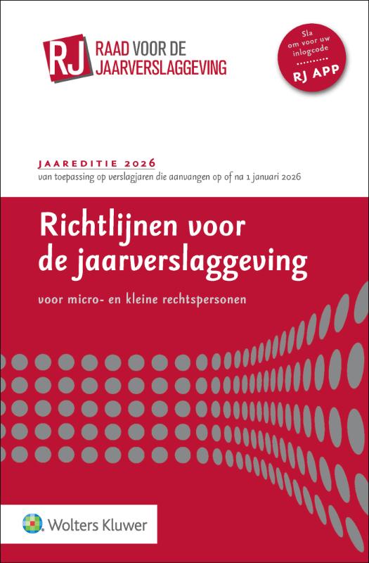 Omslag van Richtlijnen voor de jaarverslaggeving voor micro- en kleine rechtspersonen 2026