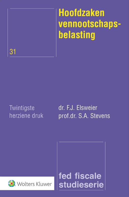 Omslag van Hoofdzaken vennootschapsbelasting