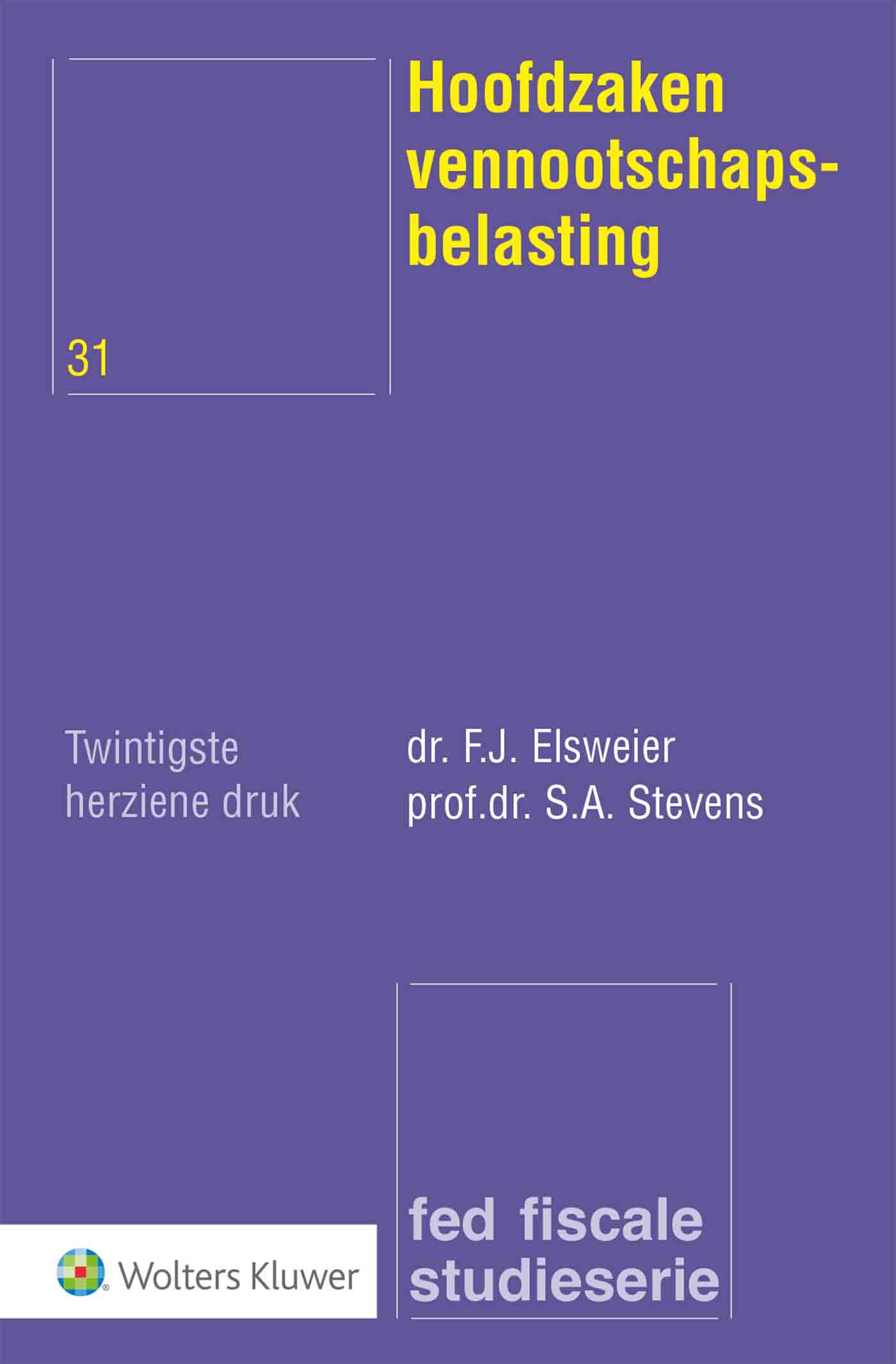 Omslag van Hoofdzaken vennootschapsbelasting