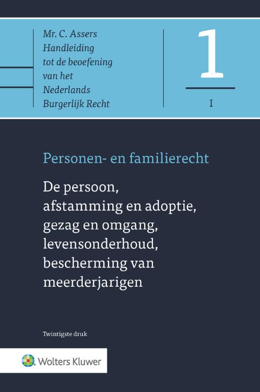 Omslag van De persoon, afstamming en adoptie, gezag en omgang, levensonderhoud