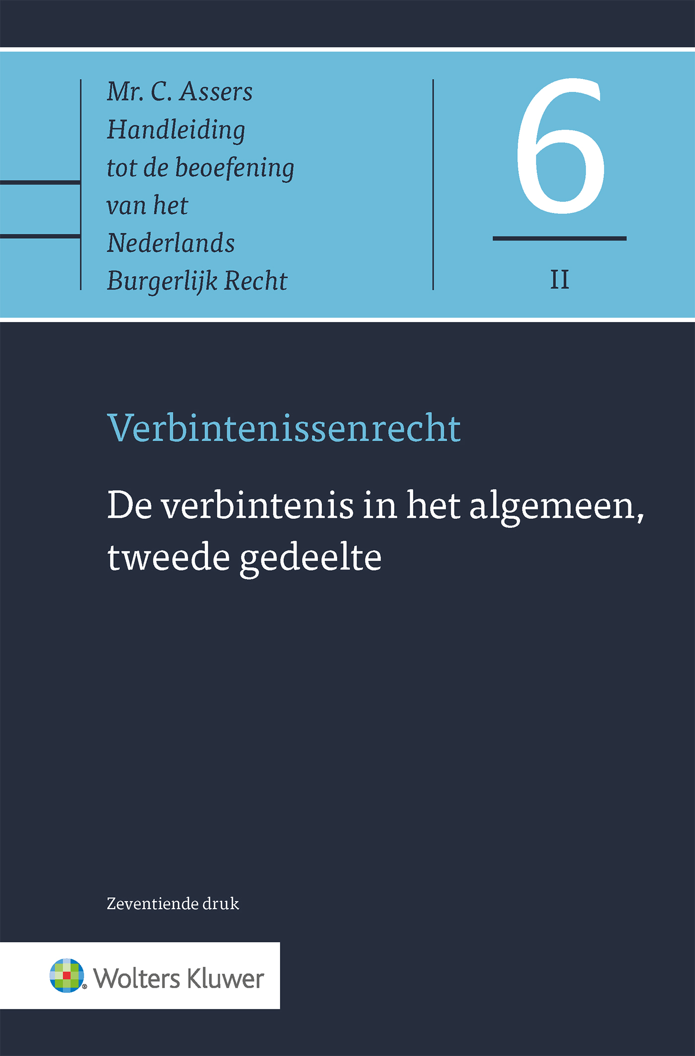 Omslag van De verbintenis in het algemeen, tweede gedeelte