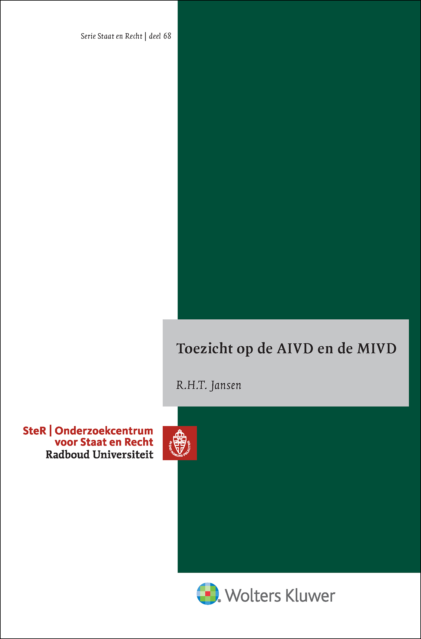Omslag van Toezicht op de AIVD en de MIVD