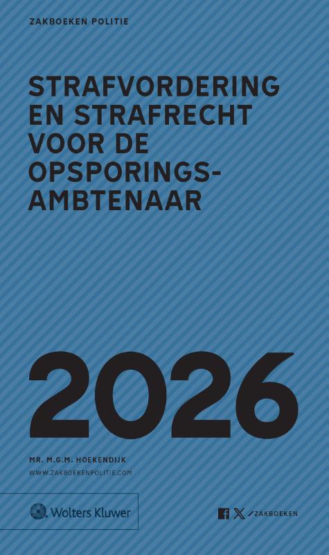 Omslag van Zakboek Strafvordering en Strafrecht voor de Opsporingsambtenaar 2026