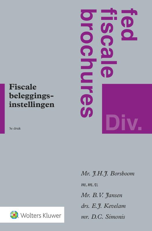 Omslag van Fiscale beleggingsinstellingen