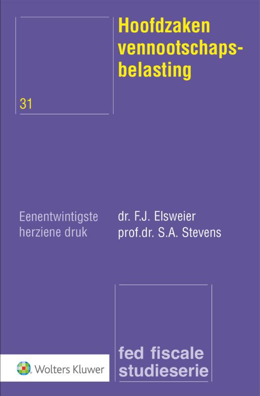 Omslag van Hoofdzaken vennootschapsbelasting