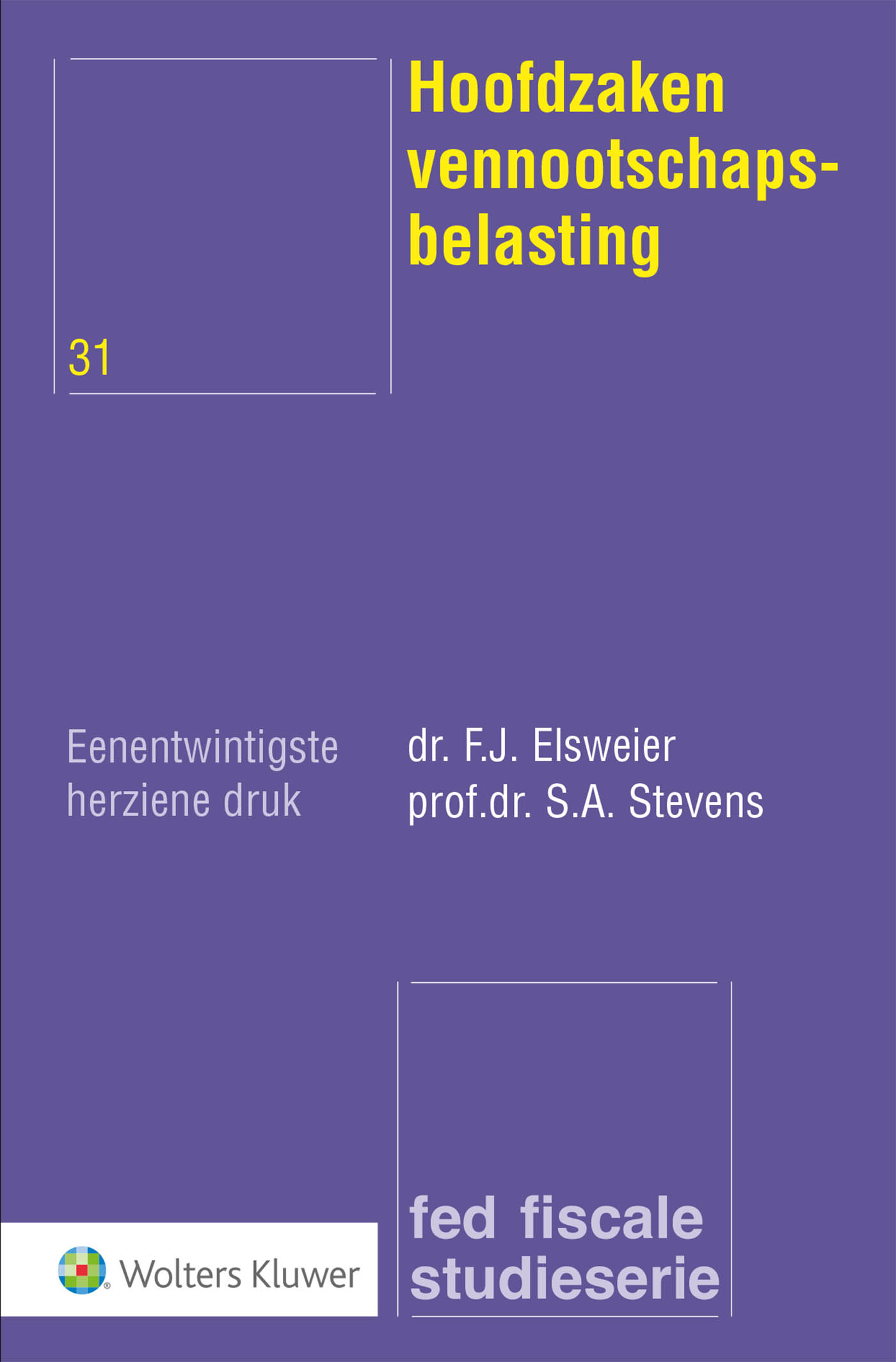 Omslag van Hoofdzaken vennootschapsbelasting