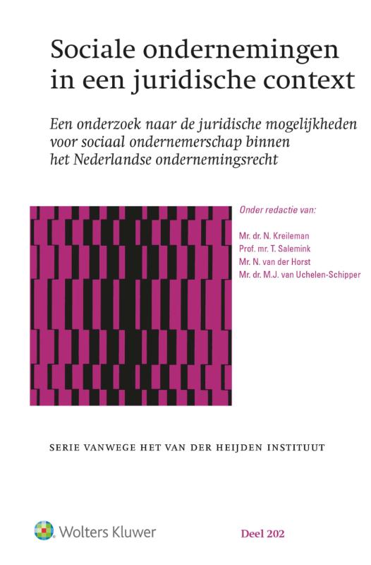 Omslag van Sociale ondernemingen in een juridische context