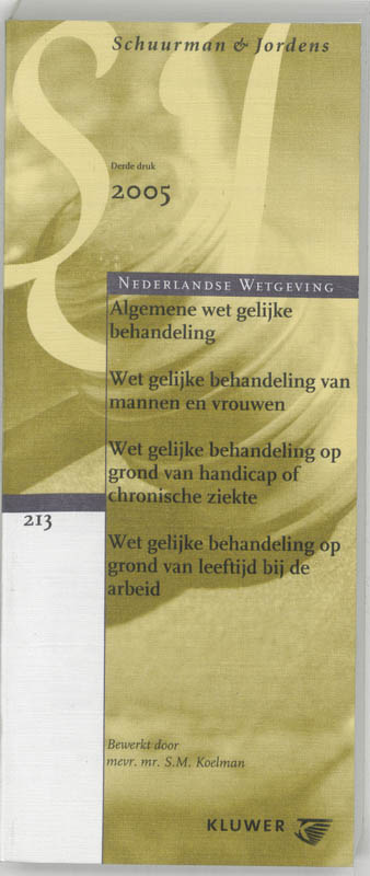 Omslag van Algemene wet gelijke behandeling